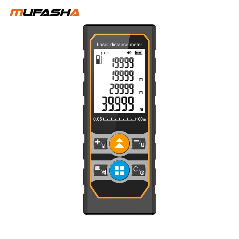 MUFASHA-Green Laser Rangefinder, Powerful Laser Distance Meter, Angle Pythagorean Measurement, 100 m, 80 m, 60 m, 40m