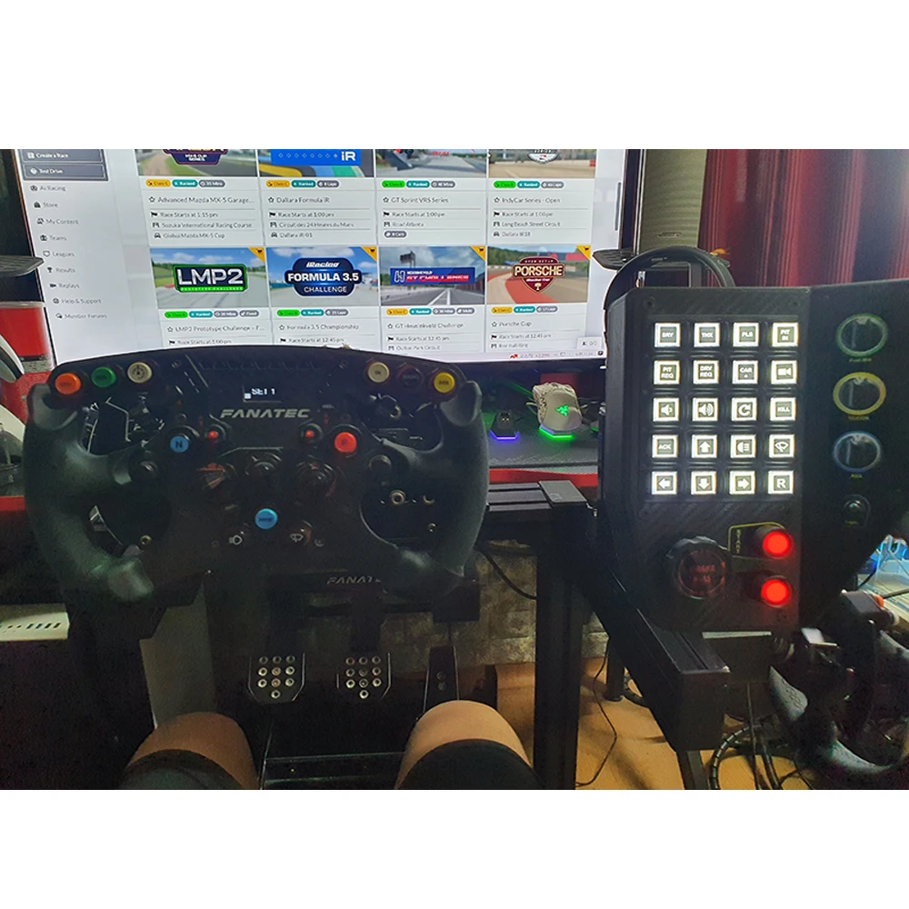 Dla Fanatec Thrustmaster Logitech USB do komputera symulacja wyścigi Instrument centrum przycisk sterowania Box dla ciężarówki ETS2 Hub Simracing