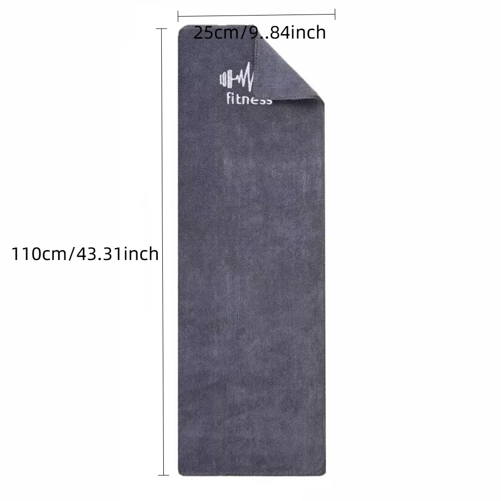 Grey Unisex Gym Towel - High Absorbency Quick Dry | Sports Towel for Basketball Running Fitness