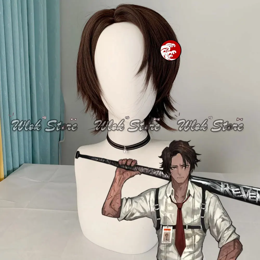 Spiel Limbus Company Heathcliff Cosplay Perücke Braun Kurze Haare Männer Anime Halloween Party Karneval Rolle Spielen Requisiten Synthetische Perücken