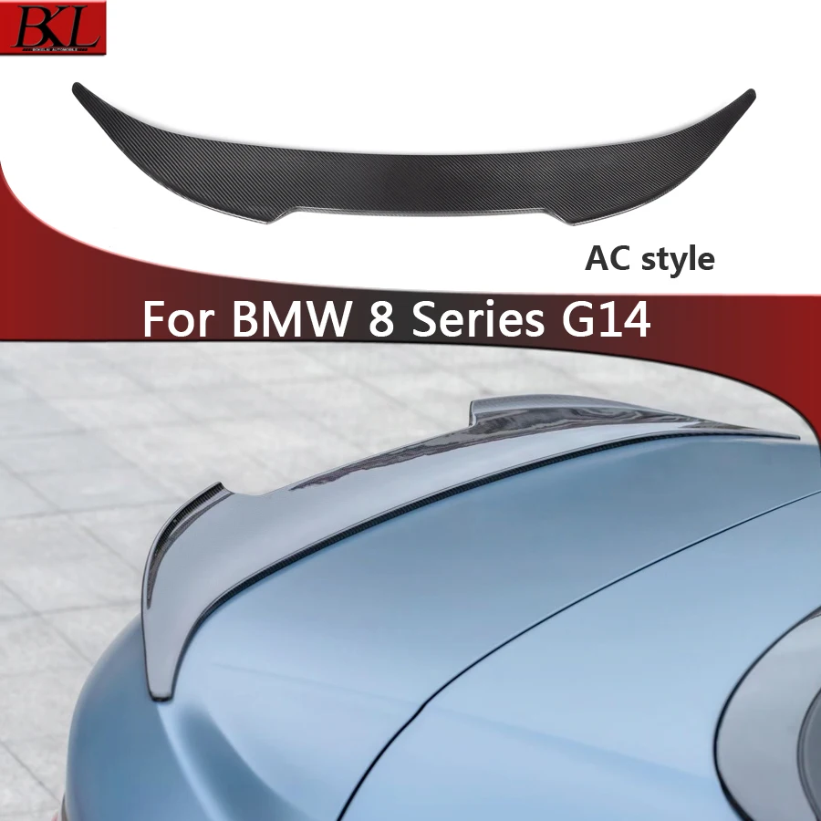 For BMW 8 Series G14 840i 830i 850i AC style dry carbon fiber spoiler rear wing duckbill wing modified rear wing