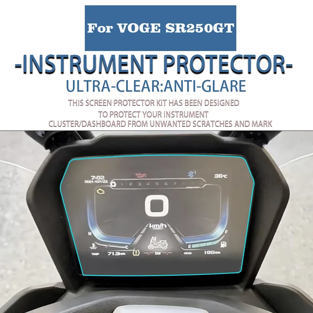 Soft Plastic Screen Scratch-Proof Normal HD Protector Film for VOGE SR250GT (Not Glass)