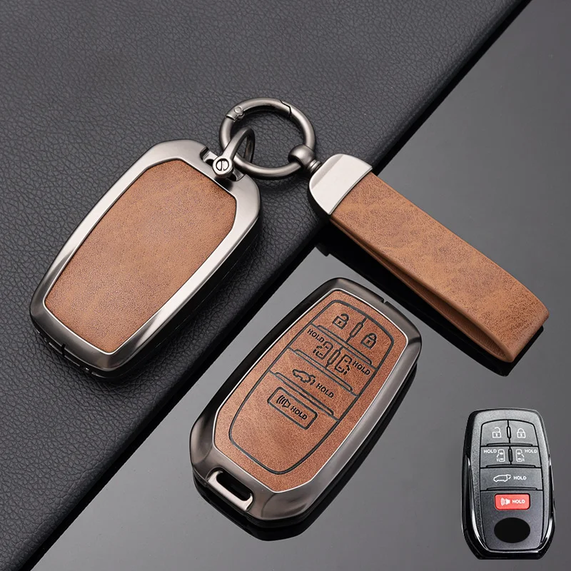 6 botões para toyota sienna rav4 venza mirai veículos híbridos alfanard prvia voxy caso chave remota inteligente liga de zinco capa chave do carro