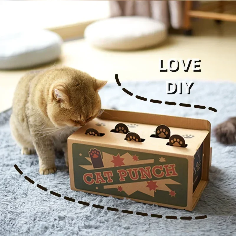 Cat Toys Interactive  Toy Groundhog Mole Mice Game Mouse Pop Up Puzzle for Cats Treat Exercise Training Cat Toy Supplies  Cats