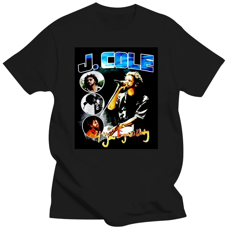 j cole shirt j cole american rapper tour casual black T shirt Tee Size S-3XL Men T Shirt Cheap Sale 100 % Cotton