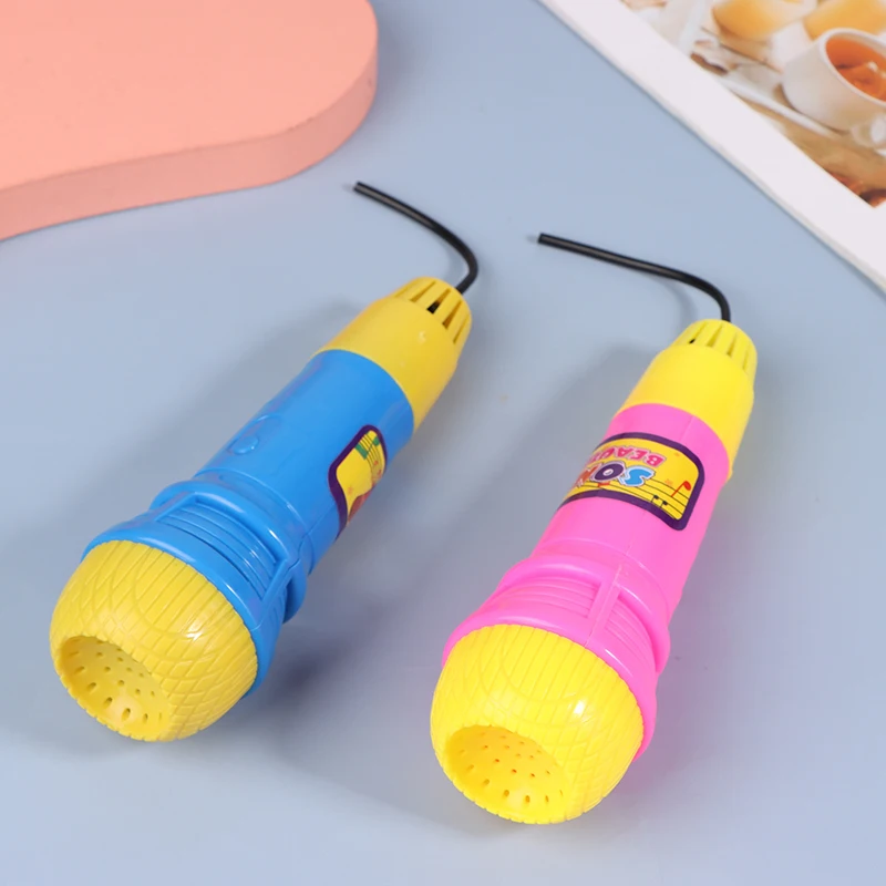 Simulated Microphone Props Funny Multicolor Echo Microphone Toy For Children Kids Early Education Eloquence Training Gift