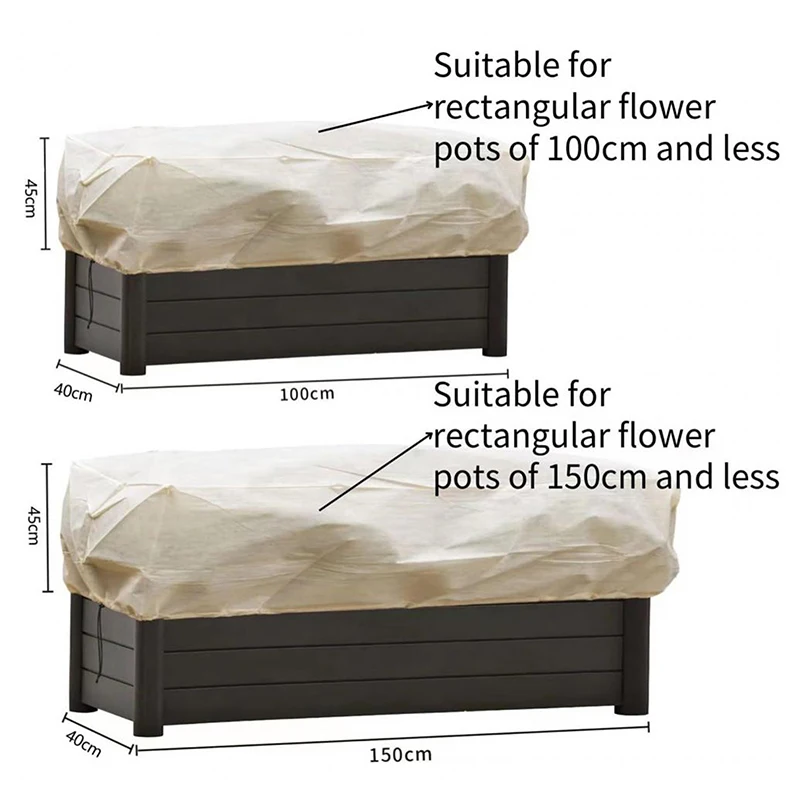 Capa protetora para plantas, caixa de plantador, protege plantas, anti-gelo, caixa de flores, pátio, quintal, varanda, peitoril da janela, vaso de flores
