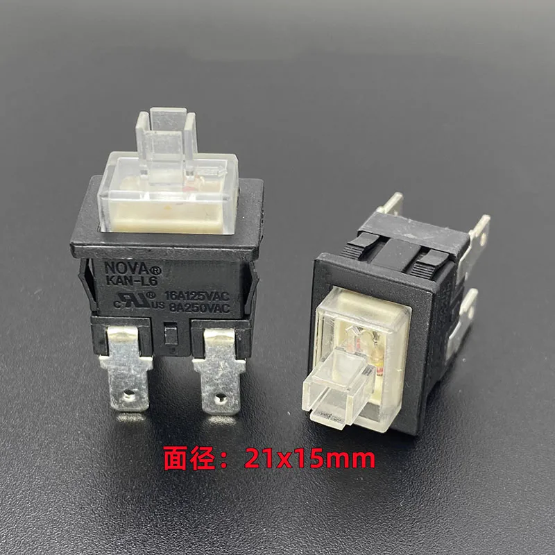 KAN-L6 with lock switch 21*15mm 4-pin self-locking button Water heater vacuum cleaner electric hot pot power button
