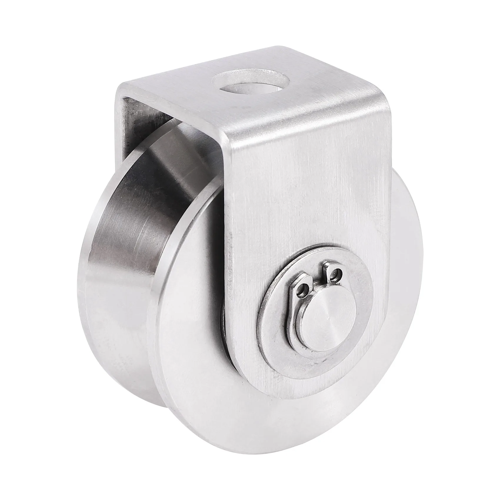 2 Inch V Type Pulley Roller 304 Stainless Steel Sliding Gate Roller Wheel Bearing for Material Handling and Moving