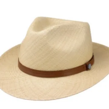 قبعة بنما من القش الورقي المنسوج يدويًا للرجال صيفية كاوبوي جاز قبعة رسمية قابلة للتنفس للحماية من الشمس قابلة للطي بحافة واسعة ​