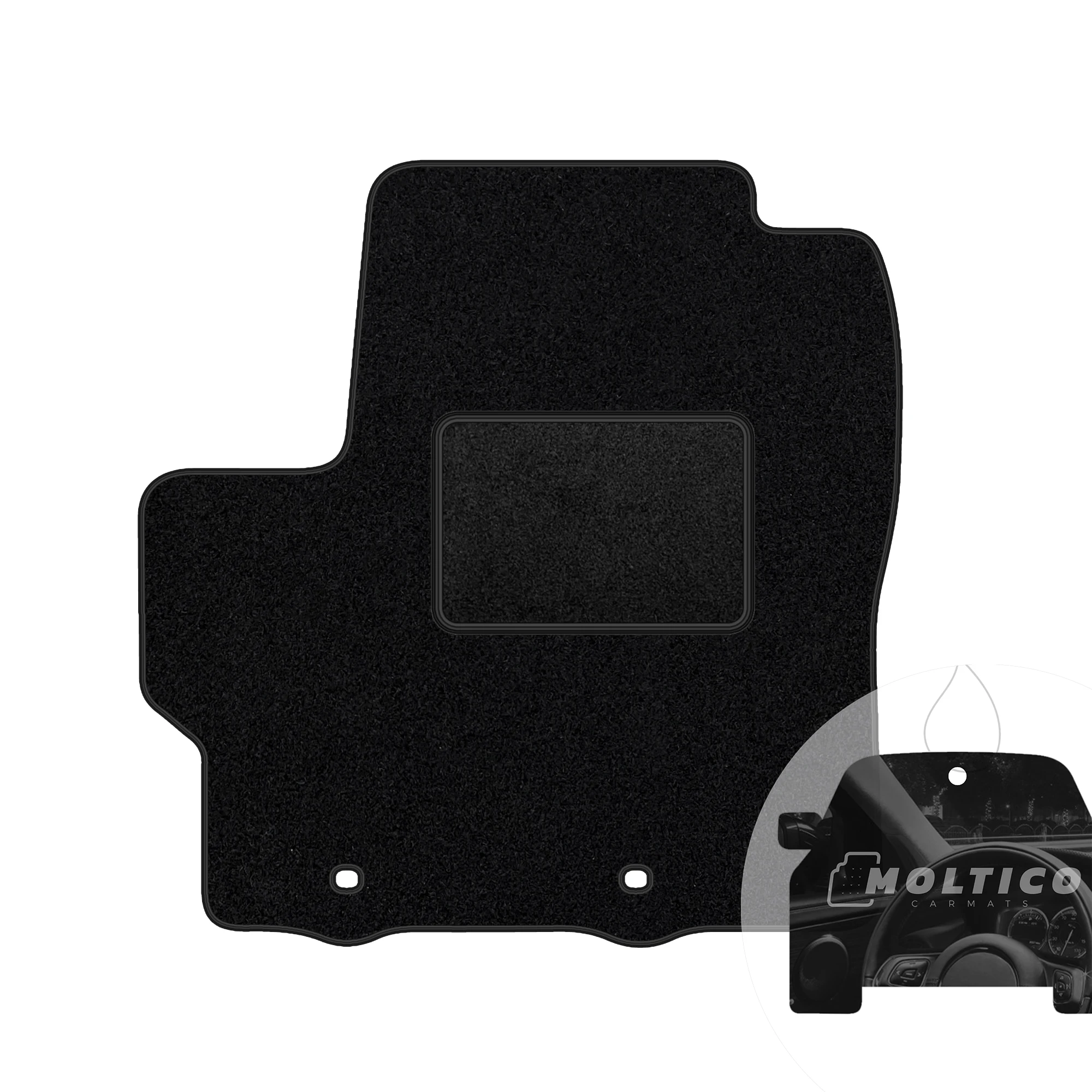 Velour autovloerkleed - Zwarte bies - Geschikt voor: Toyota Yaris Cross 2020-
