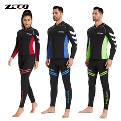 3MM Neoprene Wetsuit Long Sleeves Diving Suit Sunscreen Snorkeling Swimming Drifting Surfing Water Sports One-Piece Wear