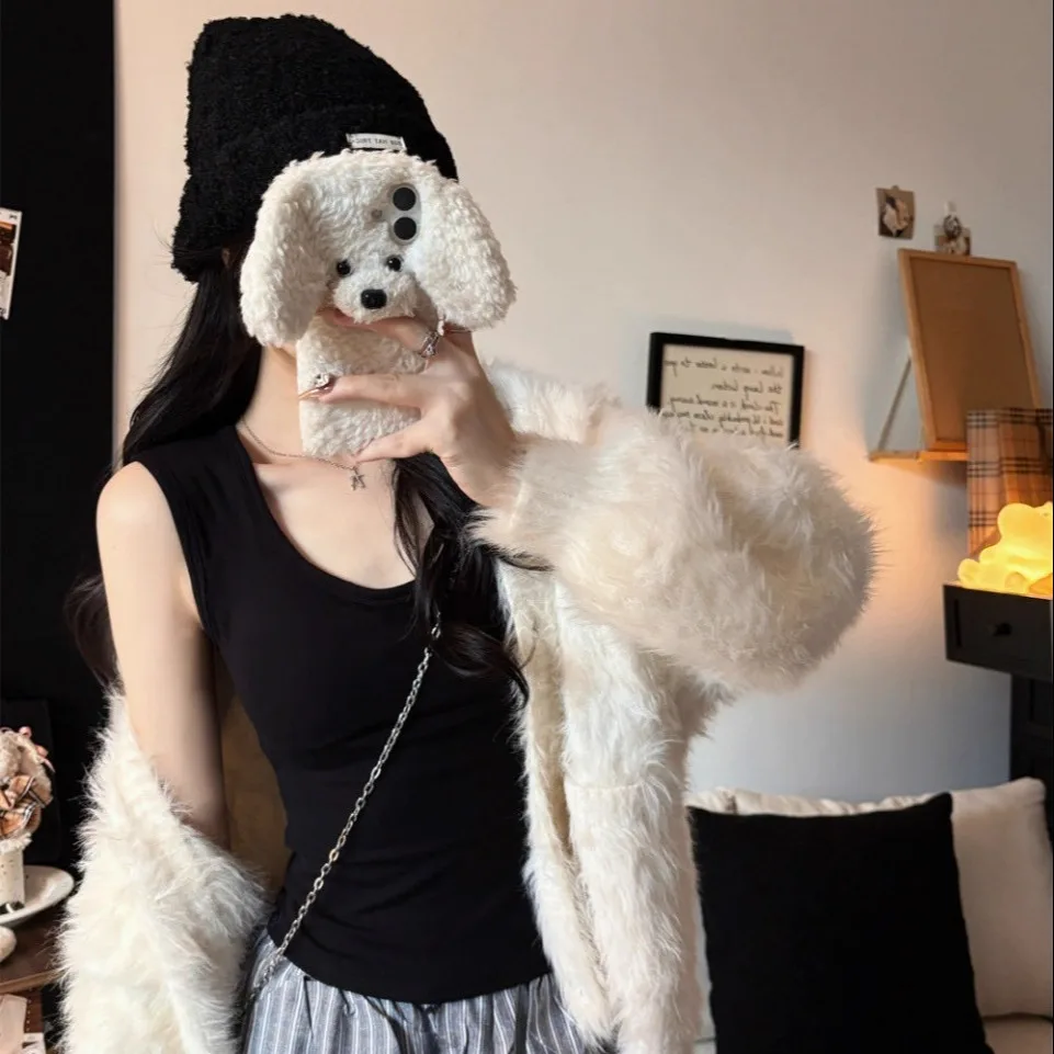 خريف شتاء جديد Sle لون نقي Brued واسعة حزام الكتف سترة ضئيلة مع وسادة الصدر تنوعا أعلى للنساء