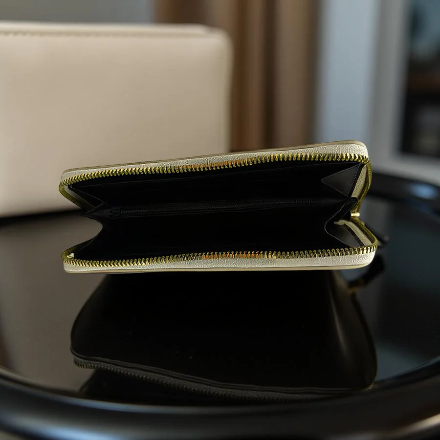 Stitch Multi-Card Long Wallet with Zipper Credit Card Wallet, ID Holder, Large Capacity for Coins & Cards, Durable Polyester