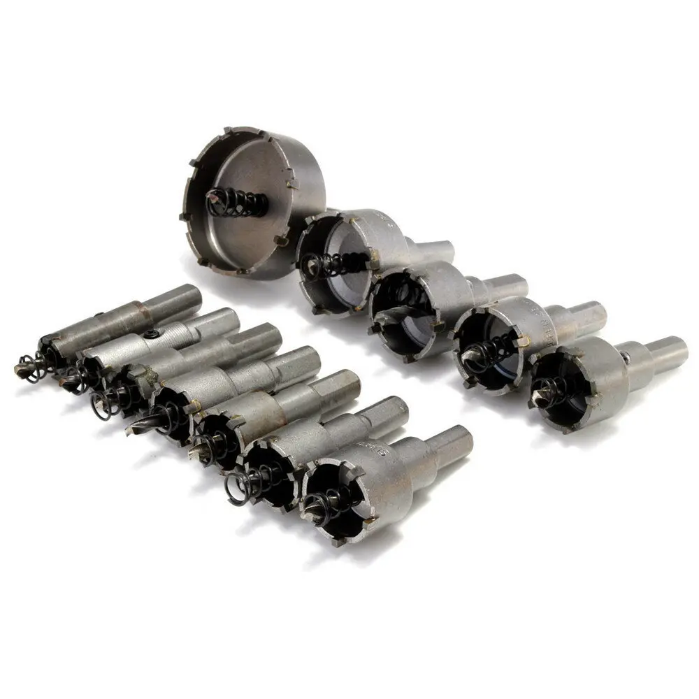 12pcs 15mm-50mm Metal Hole Saw Cutter Alloy Drill Bit Set For Wood Plastic Materials Metal Cutting