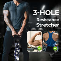 3-Way Natural Latex Resistance Band Arm Strength Tension Device Adjustable Chest Expander Training Fitness Tension Pull Rope