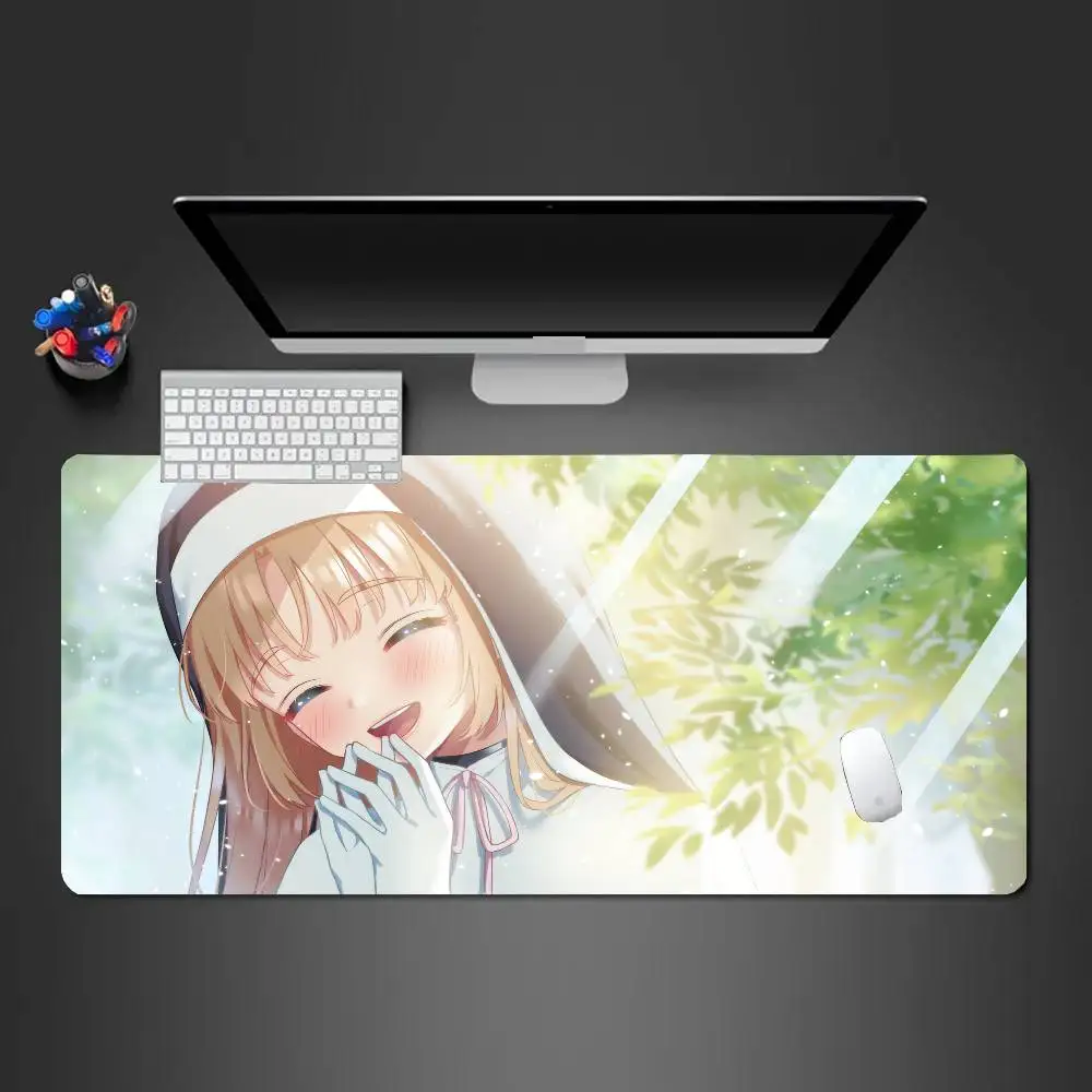 Sister Claire Anime N-nijisanji Mousepad Non-slip Suitable For Office Computers Laptops E-sports Game Desk Mats XXL Keyboard