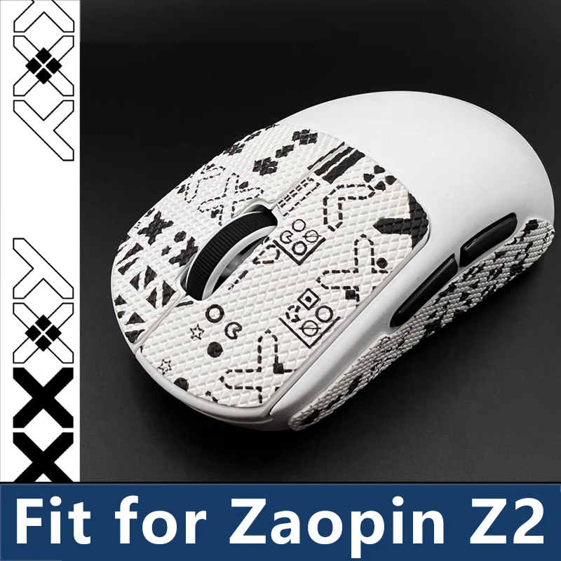 Zaopin Z2 Mouse Grip Stickers  Anti-Slip Sweatproof Durable Rest & Back Cover Easy to install for Gaming Work PC Laptop Decore