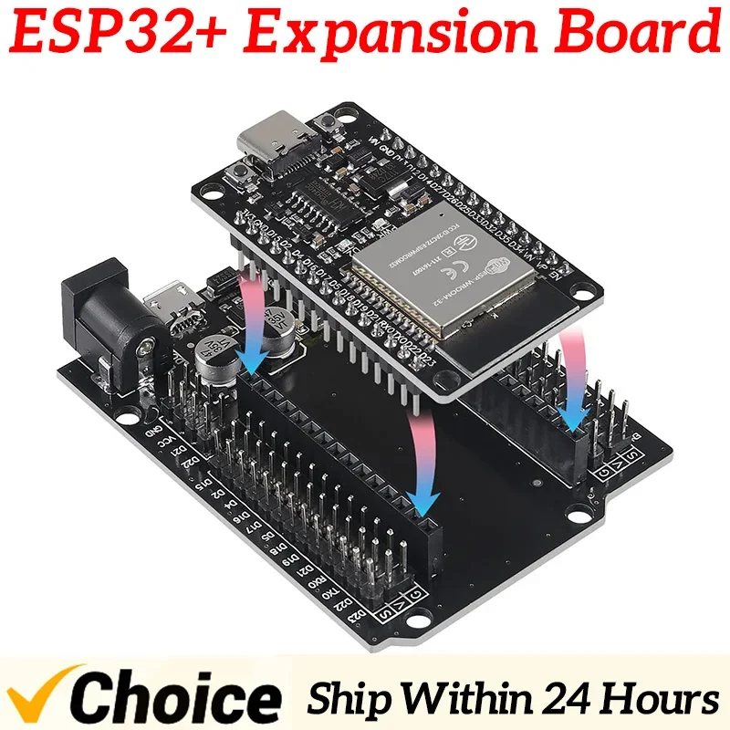 Carte de développement ESP32 CH340C WiFi + Bluetooth carte d'extension double cœur Ultra-faible consommation ESP32-DevKitC-32 ESP-WROOM-32