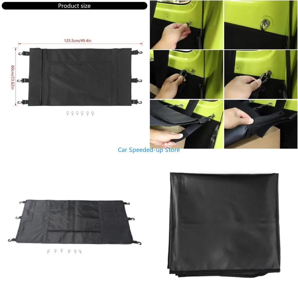 

X5XF Space Saving Trunk Luggage Net Storage Bag with Concealment Feature for Jimny JB64 JB74 2019-2024 Easy to Fold