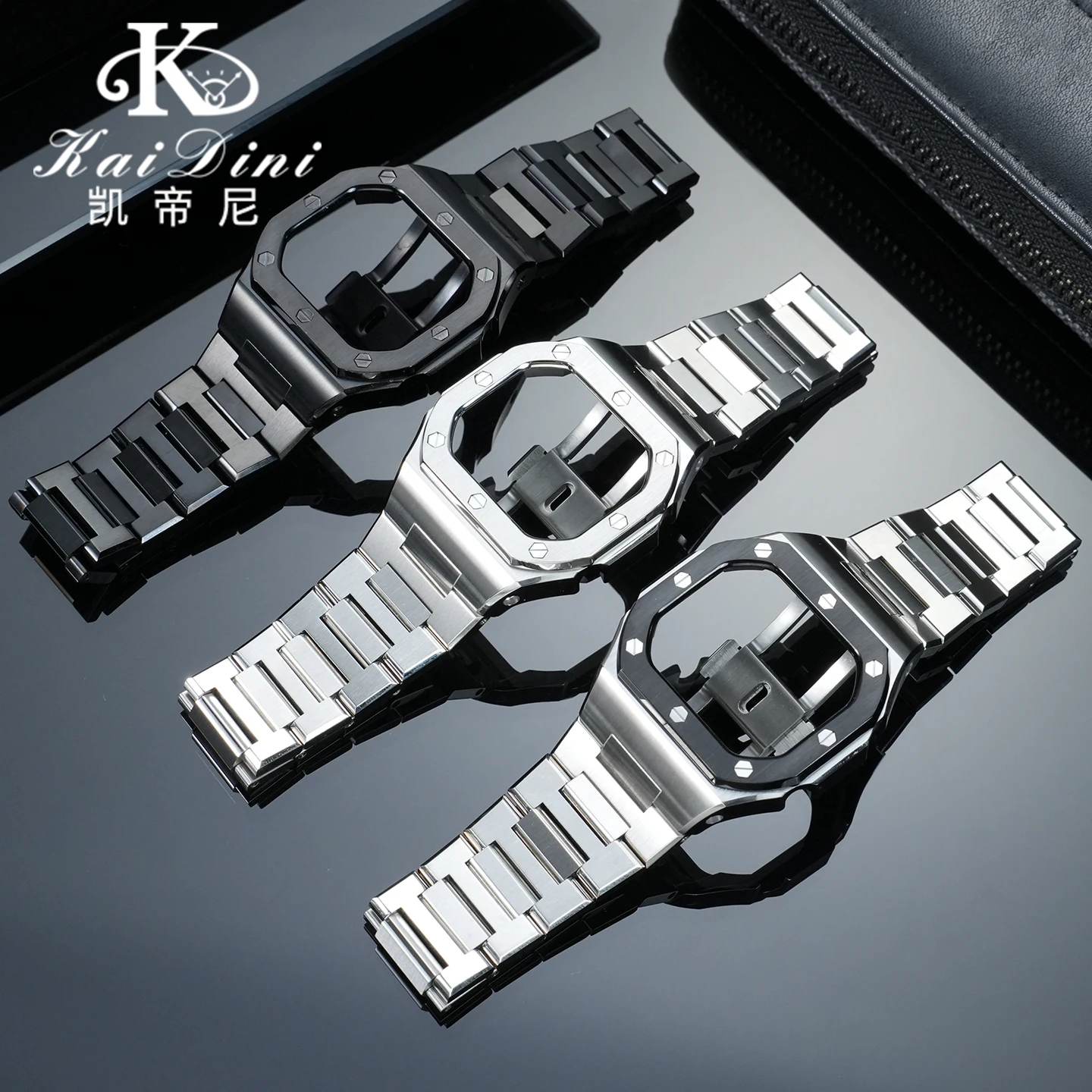 

For Casio G-SHOCK DW5600 GW-M5610 GW-B5600 mod watchcase fang case kit Refit Parts Stainless steel watchband case accessories
