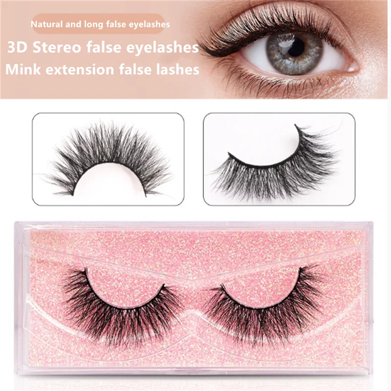 Halblange künstliche Katzenaugenwimpern aus Nerzfell, dreidimensionale lockige und voluminöse Wimpern für das halbe Auge