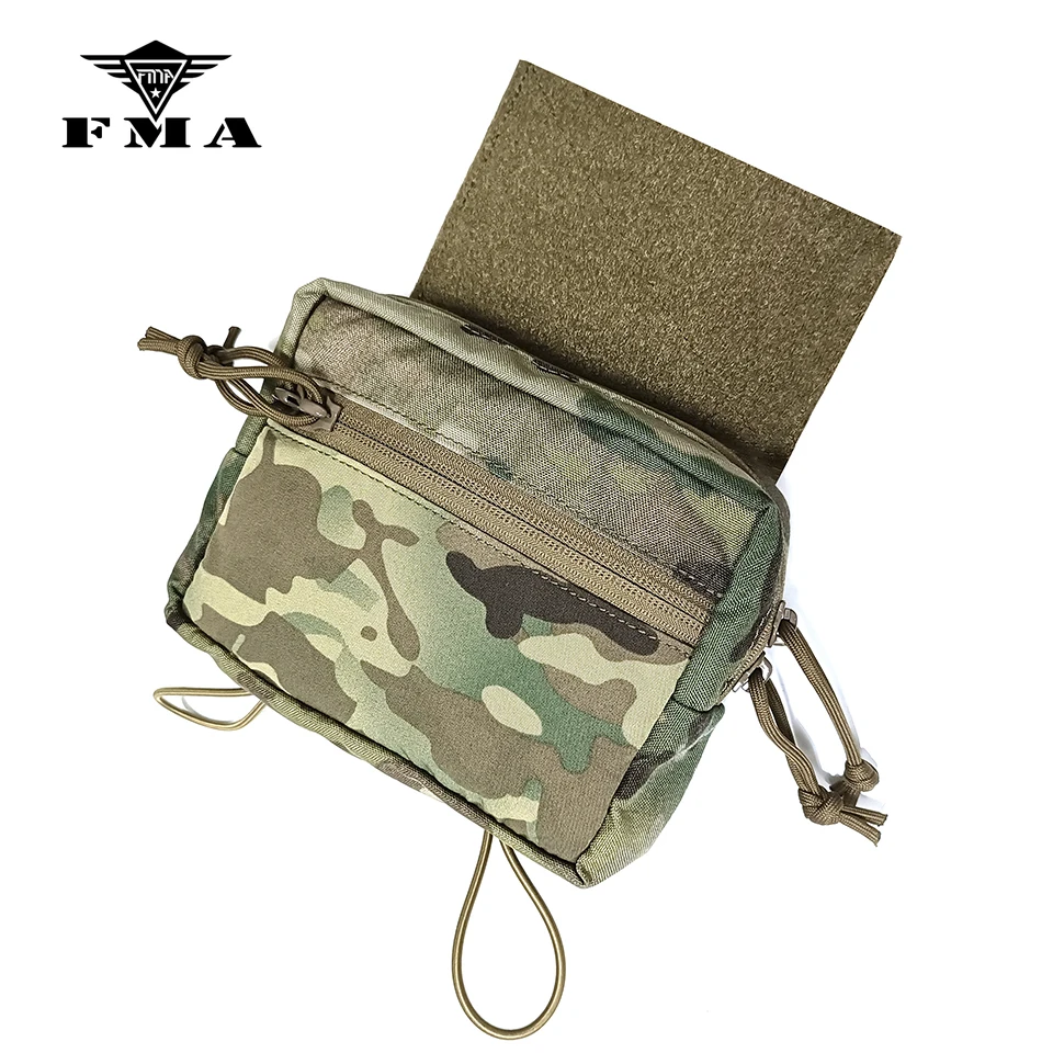 FMA Tactical Chest Pocket Ranger Green Drop Pouch Hanging Bag for Chest Rig Universal Molle Bags