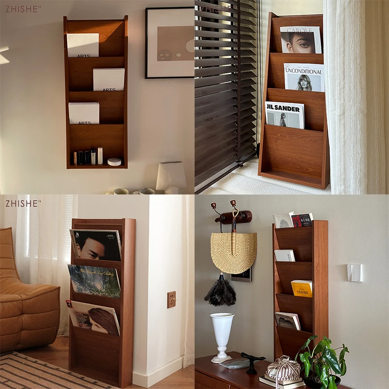 

Quality House/Nordic B & B Display Shelf Study Cafe Book Shelf Niche Magazine Shelf Medieval Book Storage