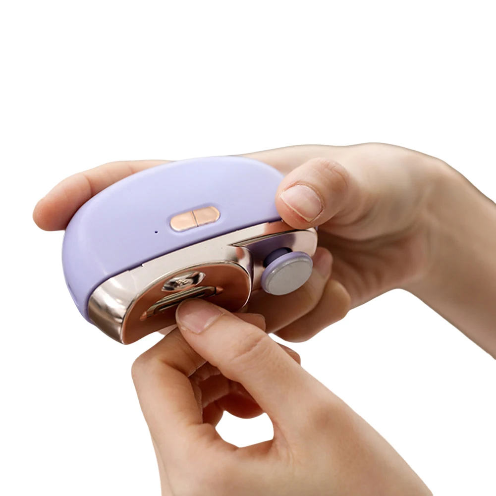 

Портативный автоматический электрический триммер для ногтей с подсветкой, перезаряжаемый, для маникюра и полировки, безопасный