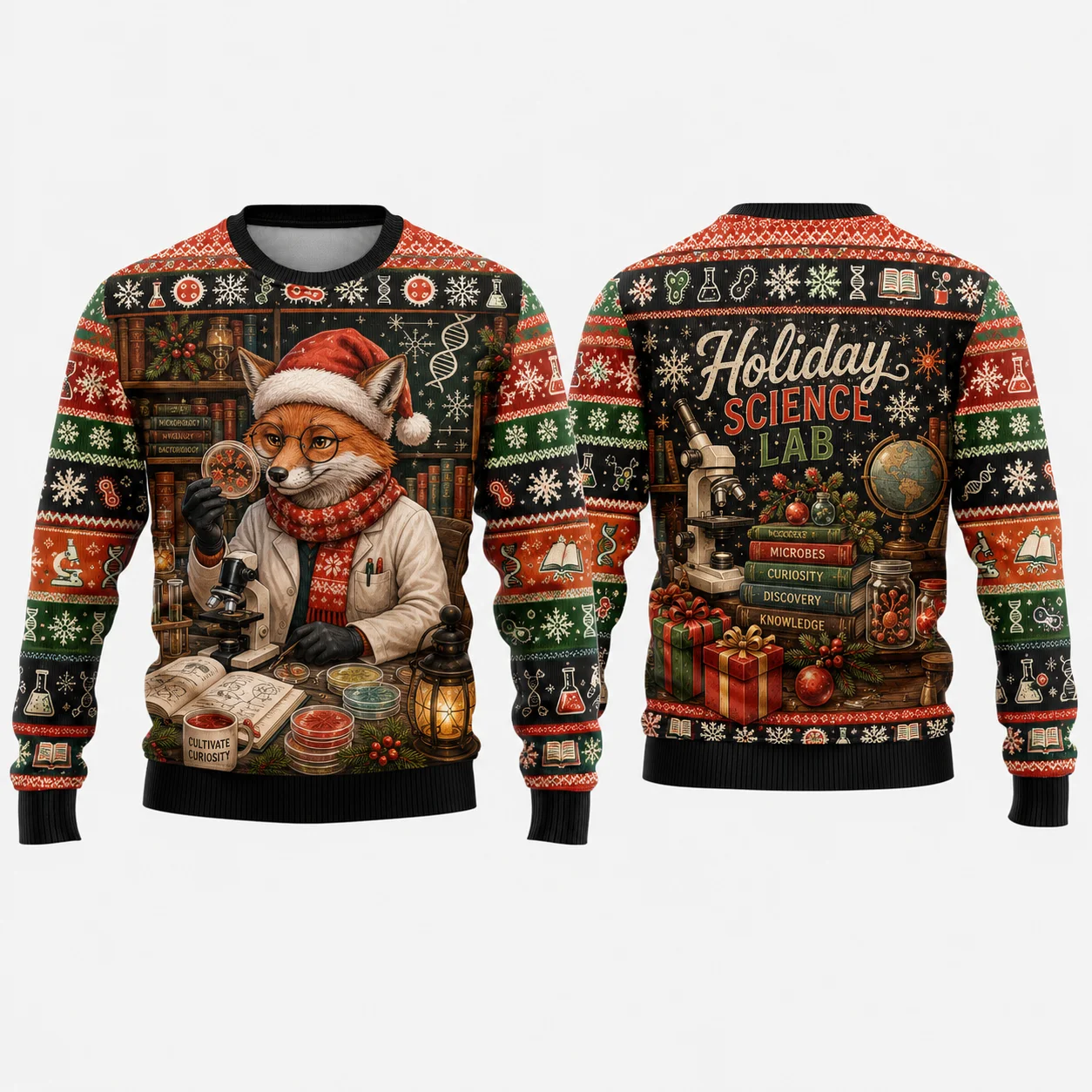Hot Tech Robot Ugly Christmas Sweater for Men Women, Engineer Holiday Sweaters with Circuit Board Christmas Party Design