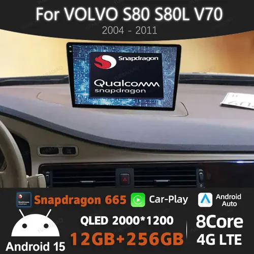 アンドロイド 15 カーラジオボルボ S80 S80L V70 2004 2005 2006 2007 2008 2009 2010 2011 マルチメディアステレオビデオプレーヤー GPS ナビ BT