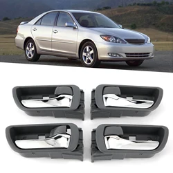 4pcs Car Interior Door Handles 69206‑33030 69205-33030 Replacement For Toyota Camry 2002‑2006