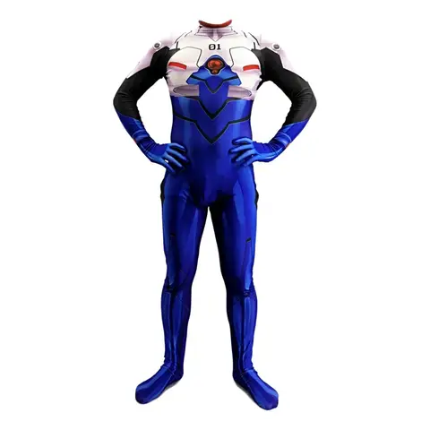 EVA Ikari Shinji Cosplay superhéroe 3D impreso monos de LICRA Zenzai traje Ikari Shinji disfraz de Halloween trajes