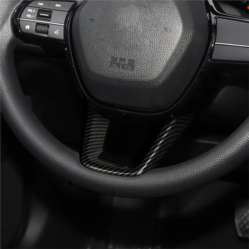 Lower Overlay Frame Cover Trim For Honda Civic 11Th Gen 2022-2026 Dry Carbon Fiber Car U Shape Steering Wheel-L94A