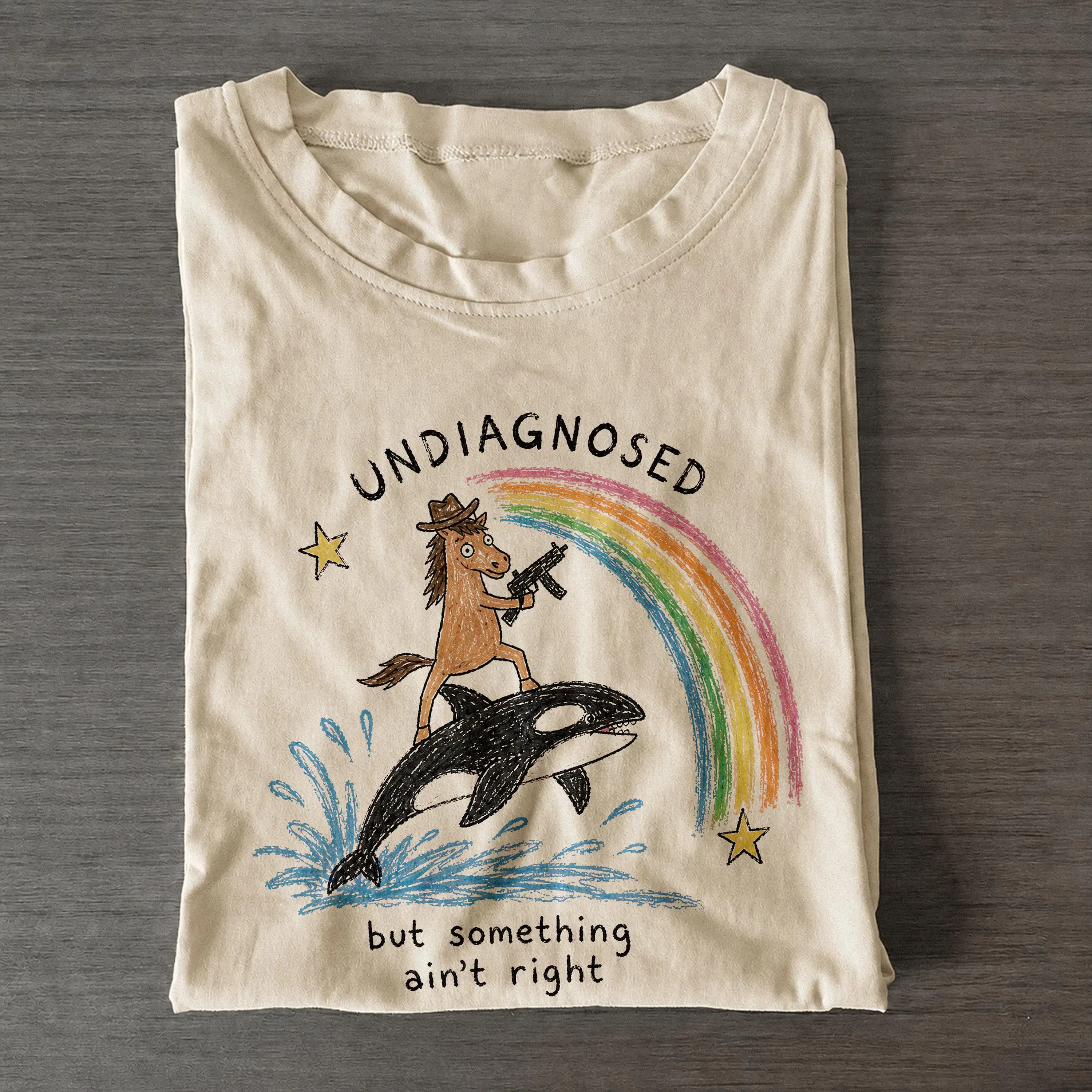 Sarcastic Undiagnosed But Something Ain't Right T-Shirt, Mental Health Humor, Retro Vintage, Sarcastic Humor Shirt