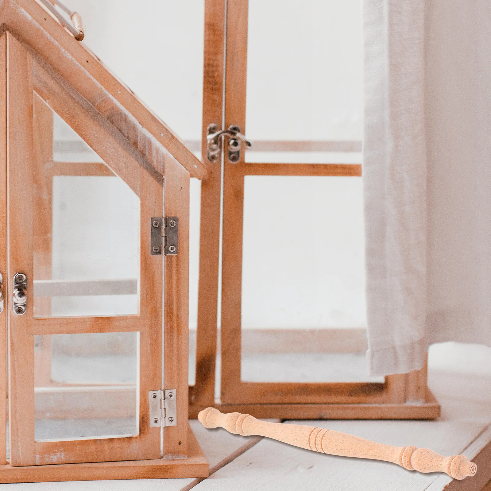 

2Pcs Solid Wood Spindles Roman Column Finials for Home Outdoor Decor Versatile Railing Repair Accessories Easy