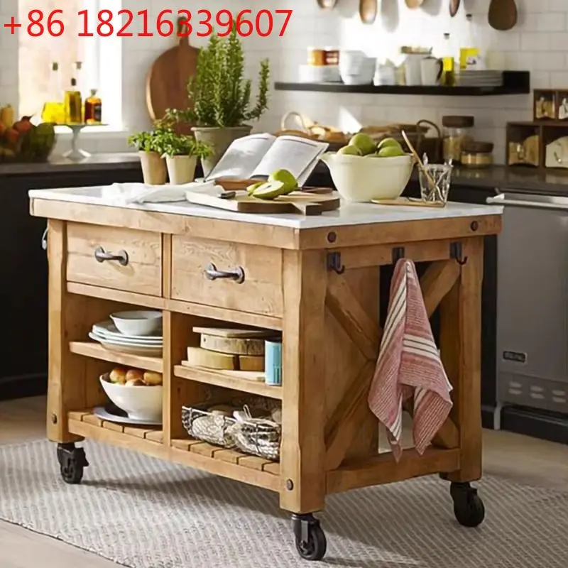 

Nakashimadai American solid wood dining table Kitchen Side cabinet Industrial style restaurant