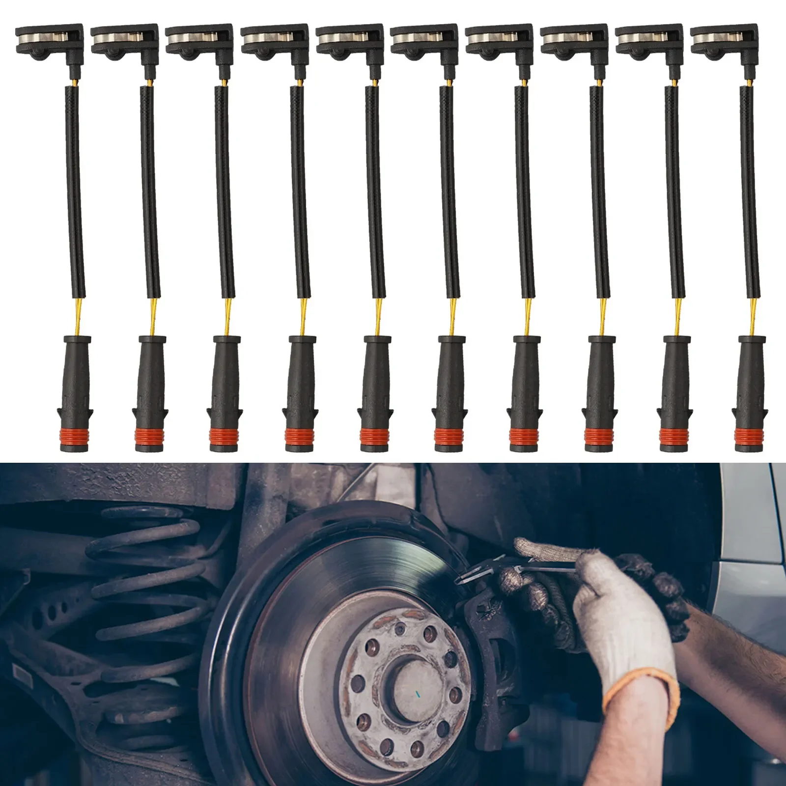

10Pcs High Reliability Brake Pad Wear Sensors Suitable for Various Models of For Mercedes For Benz including For Sprinter & VITO