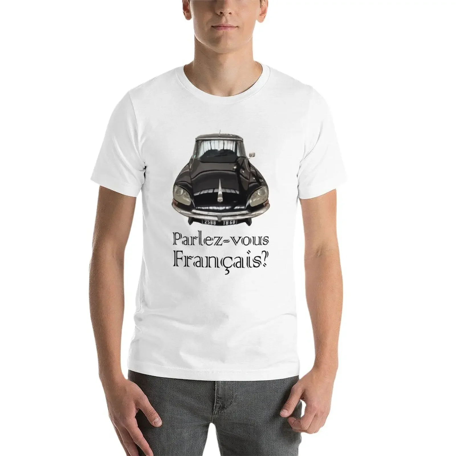 Citroen DS - Parlez-vous fran?ais? T-Shirt new edition korean fashion T-shirt men