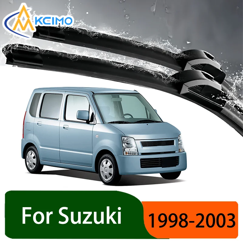 

Бесшумный черный комплект щеток переднего стеклоочистителя для Suzuki Wagon R MC11S 1998-2003 1999, автоматические аксессуары для стеклоочистителей лобового стекла