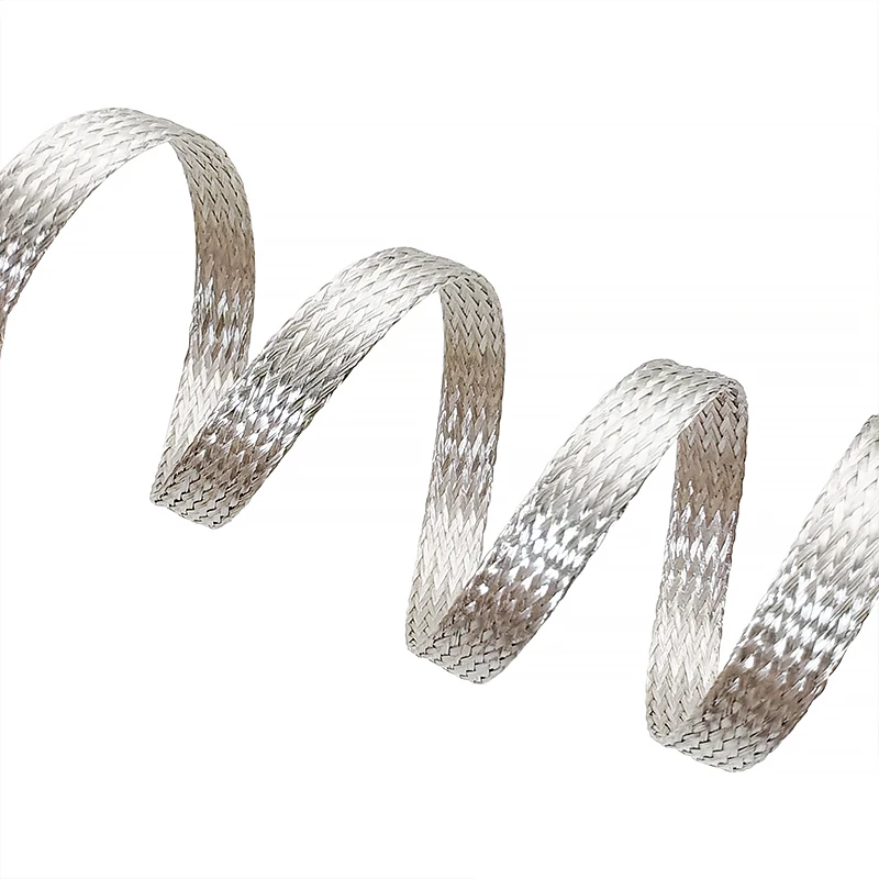 Telescopic Braided Silver Copper Net Shielding Sleeve 2~25mm EMI Anti-Interference Tube For Circuit Signal Wire Protection