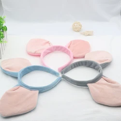 Plush Animal Ears Headband Non Slip Soft Pig Ears Hair Hoop Cartoon Headbands for Washing Face for Facial Makeup