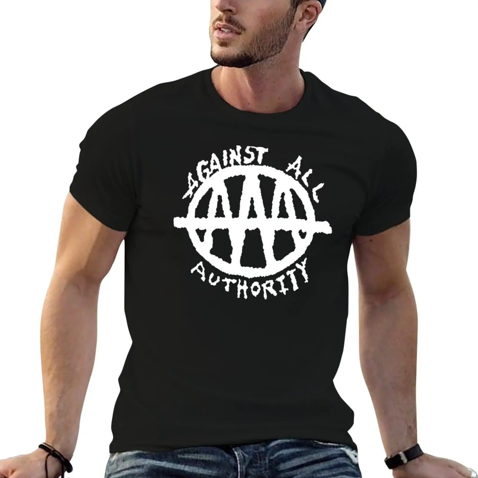 Against All Authority Band Logo T-Shirt man graphic t shirt men t shirt cotton 100% anime t shirts for man T-shirt
