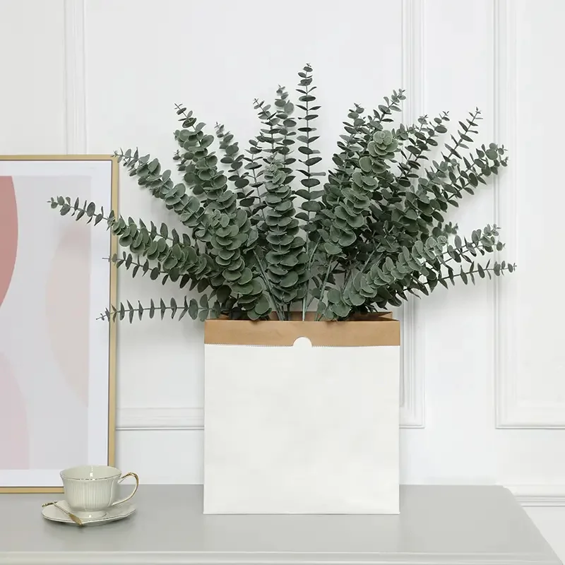 5/10/20 stücke künstlich getrocknete konservierte Eukalyptus blätter Zweige Duschen Hochzeits arrangements Eukalyptu Pflanzen Vase Wohnkultur – Detail 10