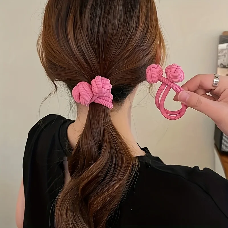 New Fashion 2/3 PCS Sweet Knot Hair Tie Hair Bands Women Girls Ponytail Holders Scrunchies Hair Accessories