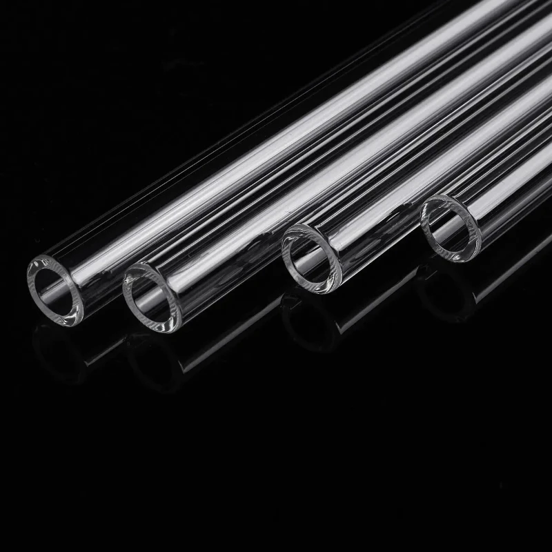 250mm OD 8mm 1.5mm Thick 4Pcs/set Wall Borosilicate Glass Blowing Tubes Lab