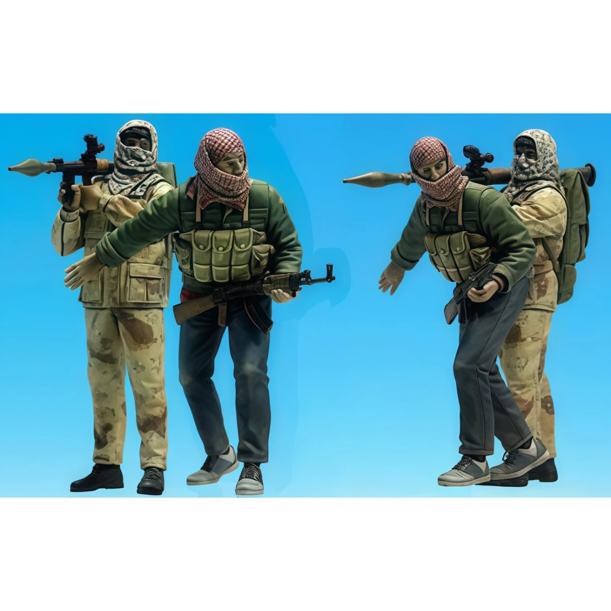 

1/35 resin unpainted model kit, military theme, street fighter (2 people) unassembled and unpainted GK,1575R