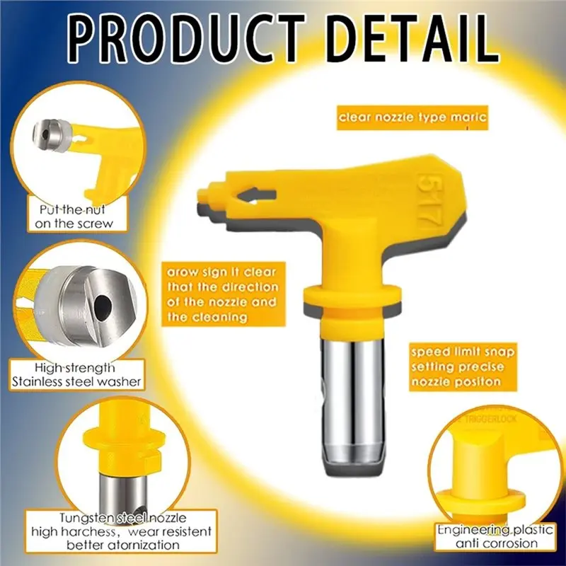 IALJ-Airless Paint Sprayer Tip Replacement With Guard Set- Compatible Models 213 215 311 317 417 521 3600Psi Multiple