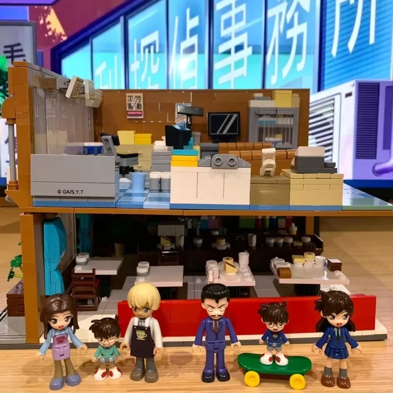 

Keeppley Building Blocks Detective Conan Mouri Detective Office Three-story Patchwork Toy Model Ornaments Christmas Gifts