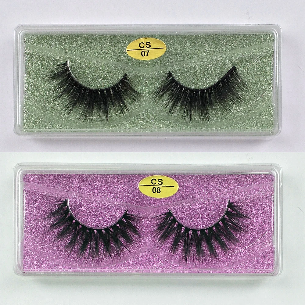 Faux cils 3D en vison naturel, vente en gros, 30/50/100 paires